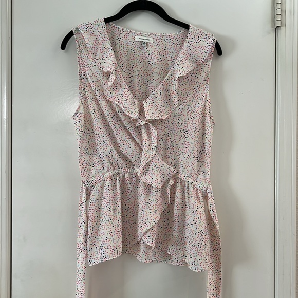 Max Studio Multi Color Polka Dot Blouse. - Picture 10 of 11